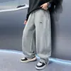 Pantalones de Chándal Holgados de Pierna Ancha para Niños, Primavera y Otoño, con Bordado de Dibujos Animados, Pantalones Largos Casuales 2026, Pantalones Deportivos de Moda para Niños Mayores, Otoño
