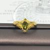 Anillo Elegante Vintage Retro Apilado con Circonita Microincrustada para Mujer, Anillo de Mariposa de Lujo Ligero de Nicho