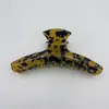Flor de Laranjeira Presilha Curva Estilo Francês Estampa de Leopardo Presilha Grande para Cabelo Presilha Tubarão Piranha Feminina Acessório de Cabelo Elegante