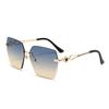 Gafas de Sol de Nuevo Estilo para Mujer, Gafas Antivaho de Gama Alta para Mujer, Gafas de Sol Sin Montura de Corte de Borde de Gama Alta 2025