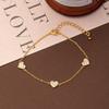Collar Brillante Dulce Estilo Frío Cobre Chapado en Oro Forma de Corazón Ins Diamante Amor Collar Joyería Simple de Lujo Ligero para Mujer