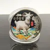 Medalla Conmemorativa del Año del Cabra, Monedas de Año Nuevo Coloridas Chapadas en Oro y Chapadas en Plata, Monedas Conmemorativas del Zodiaco del Año de la Cabra, Pequeños Regalos para Eventos Promocionales
