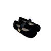 [Amano] Zapatos Mary Jane de Primavera y Otoño 2025 Zapatos de Mujer Zapatos Estilo Hada con Punta Redonda de Gamuza Boca Baja