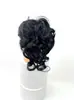 Coque de Cabelo Preguiçoso Estilo Europeu e Americano com Franja Longa Natural Fofa, Peruca de Rabo de Cavalo Fashion