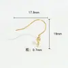 Accesorios para joyería diy al por mayor gancho para oreja de acero inoxidable gancho para pendiente de oro real de 18k material hecho a mano gancho para oreja semiacabado