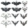 Conjunto Misto de 12 Morcegos de Halloween Joias Pingentes para DIY, Pulseiras, Brincos, Colares, Acessórios e Charms Atacado