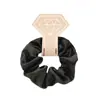 Anillo de Cerdo Intestino de Cristal Satén Europeo y Americano Transfronterizo Tarjeta de Papel Estampada en Caliente Anillo para el Cabello Accesorios para el Cabello de Color Puro Amazon Diadema Banda de Goma para Mujer