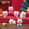 Micro-Paisagem Criativa Boneca Gatinho da Sorte de Ano Novo Decoração Fofa DIY Acessórios para Pendurar Mini Enfeites de Mesa