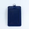 Porta Credencial de Identificación de Cuero Sintético de PVC de Doble Capa, Estilo Vertical con Anillo para Colgar, Adecuado para Empresa, Escuela, Porta Credencial de Exposición, Porta Tarjetas de Cuero de Cuatro Capas