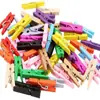 Pinzas de Madera de 2.5 cm, Pinzas de Madera de Colores para Decoración de Dormitorio, Clips para Álbumes de Fotos DIY, Pinzas de Madera Pequeñas al por Mayor
