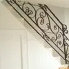 Pasamanos Europeos de Hierro para Escaleras, Pasamanos de Hierro Forjado Artesanal para Escaleras, Proyectos de Barandillas Forjadas de Artesanía de Hierro