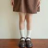 Calcetines para niños primavera y otoño calcetines de tubo para niños y niñas doble aguja marrón retro coreano calcetines de algodón para bebé otoño e invierno calcetines versátiles