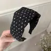 Diadema con Diseño de Corona Alta para Hacer que el Rostro Parezca Más Pequeño, Lujo Ligero, Antideslizante, Tejido, Patrón de Cuadros y Lunares, Sensación de Alta Gama para Adultos y Mujeres Jóvenes