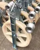 Polea, polea de doble propósito para colgar y colocar, polea de nylon galvanizado con borde envuelto, herramienta para tendido de líneas de construcción eléctrica
