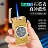 Encendedor Creativo de Reloj de Cuarzo, Encendedor Funcional Recargable de Llama Azul Directa, Encendedor de Cigarrillos, Encendedor a Prueba de Viento para Exteriores