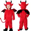 Fantasia Infantil de Halloween Diabinho Fofo Morcego Roupas de Show Meninos e Meninas Cosplay Roupa de Vampiro