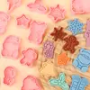 Molde de Biscoito 3D Simulado de Natal com Formas de Desenho Animado Tridimensionais, Ferramenta Doméstica para Assar, Molde de Biscoito de Prensa de Natal