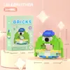 Compatible con Bloques de Construcción de Micropartículas Lego Muñecos de Dibujos Animados Educativos para Niños Ensamblaje Escritorio Celebridad de Internet Puesto Callejero Juguetes al por Mayor