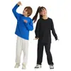 Traje para niños LVLV algodón pesado camiseta de manga larga primavera y otoño camiseta interior de algodón rizado pantalones deportivos de algodón traje moda