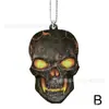 Decoração de casa cruz plana pendurada transfronteiriça caveira chave novo produto pingente de Halloween decoração interior de carro acessório de mochila
