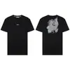 Camiseta Casual Unisex de Manga Corta con Estampado de Espuma de Letra Compass High-End Estilo Pareja