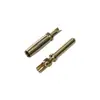 Conector de Pin de Latón Lavado con Ácido Pin Macho y Hembra de 3.5 Enchufe de Alimentación para Belleza Médica Terminal de Soldadura Ranurada