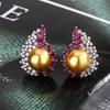 Nuevos Pendientes de Joyería, Accesorios Estilo Perla, Pendientes de Gama Alta, Moda Retro, Circonita Colorida Personalizada para Mujer, Al por Mayor en Stock