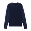 Suéter de Tricô 2026 Primavera e Outono Gola Redonda Nova Moda Mistura de Lã Manga Top Feminino Caimento Solto Elegante Estilo Mãe