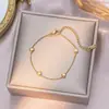 Pulsera Nueva de Acero de Titanio Transfronteriza Europea y Americana, No se Desvanece, de Moda, Versátil, de Gama Alta, Pulsera de Lujo Ligero, No se Desvanece