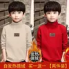 Y2018 # Nova Camisa de Meia-Gola para Meninos Outono e Inverno Camiseta Térmica para Crianças Top de Veludo para Bebê Menino