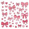 Nuevas Pegatinas de Pared de Lazo Rosa Estilo Bohemio Decoraciones de Pared para Habitación de Niña Pegatinas de Pared Pegatinas para Ventana PVC Autoadhesivo