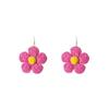 Pendientes de estilo coreano de moda hechos a mano con rafia tejida, flores exageradas, ganchos para la oreja, personalidad, color dulce a juego, corona de nicho