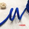 Cuerda de algodón hilado en núcleo de tejido liso de color de 5 mm de grosor, cordón redondo cifrado de algodón, cordón suave para atar, cintura de ropa, cordón de sombrero, tejido a mano