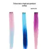 Extensões de Cabelo Coloridas Infantis com Tinta Pendurada na Orelha, Rabo de Cavalo de Peça Única, Mechas, Dreadlocks de Street Dance, Penteados Infantis para Meninas, Acessórios de Cabelo para Meninas
