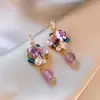 Pendientes de Mariposa de Cristal Brillantes, Suaves y Resistentes Estilo Francés Diseño Creativo Elegante Pendientes Populares de Lujo Ligero Estilo Festivo