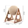 Pelota para Rascar Gatos Bola Rodante Vertical de Madera Resistente al Desgaste y que no Suelta Pelo Auto-Estimulante Molienda de Dientes Garra Sisal Anti-Rayaduras para Gatos Estructura para Trepar Gatos