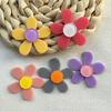Hyun-a ins Flor de viento costura flor accesorios acrílicos diy hecho a mano pequeños aretes frescos material fabricantes mayoreo