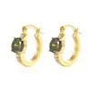 Pendientes de Lujo Ligero Verde Oliva Super Brillantes para Mujer, Nuevos Pendientes Mini Super Brillantes de Zirconia Estilo Chino, Exquisitos Elegantes, Diseño de Nicho