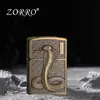 Zorro Zorro Pan Serpiente Encendedor de Queroseno A prueba de Viento Rueda de Amoladora Encendedor Personalizado Creativo Clásico Regalo de Alta Calidad