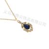 Colgante de Hojas Nuevas Zirconia azul zafiro de alta calidad accesorios para colgante de collar diseño de nicho cadena para clavícula estilo frío