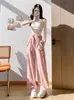 Pantalones de trabajo estilo americano de seda helada para mujer, nueva colección de otoño 2026, engrosados, corte holgado, pierna ancha, pantalones para senderismo y exteriores, pantalones deportivos de secado rápido