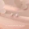 Pendientes de botón de plata de ley S999 con forma de corazón, piedra verde Paraiba, planeta Exquisitos, dulces, modernos, versátiles, pendientes, Dropshipping