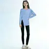 Moletom Esportivo de Manga Longa Plus Size para Mulheres, Primavera e Verão, Camiseta de Yoga, Modelagem Solta para Fitness, Corrida, Treinamento, Roupa de Yoga