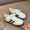 Zapatillas de entrenamiento casual retro de inspiración dopamínica, colección primavera/otoño 2026, zapatillas blancas populares, estilo coreano de nicho, zapatillas de entrenamiento versátiles alemanas