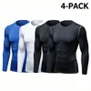 Camiseta deportiva ajustada de manga larga para hombre de comercio exterior transfronterizo de Amazon, camiseta ajustada de capa base de secado rápido para correr y entrenamiento de fútbol