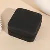 Caixa de Joias Mini Simples Personalizada, Compacta e Portátil para Brincos, Anéis, Armazenamento de Joias, Caixa de Armazenamento de Joias, Bolsa com Zíper