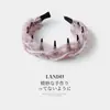Diadema Trenzada Rosa Degradado Dulce y Suave, Diadema Ancha de Perlas Simple y Versátil, Accesorio para el Cabello Estilo Bosque Pastoral