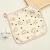 Toalla Cuadrada de Algodón Crepé, Toalla para Bebé Recién Nacido, Babero, Paño para Eructar Bebé, Pañuelo Infantil, Toalla Facial Pequeña