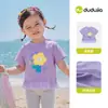 [7A Antibacteriano] Ropa Infantil Dudu Camiseta de Manga Corta para Niñas Tops de Verano para Niñas Atuendos de Verano para Bebés Ropa de Moda