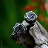 Guerreiro de Aço Novo Nórdico Viking letra anel de aço inoxidável atacado aço titânio retrô moda Anel Aberto